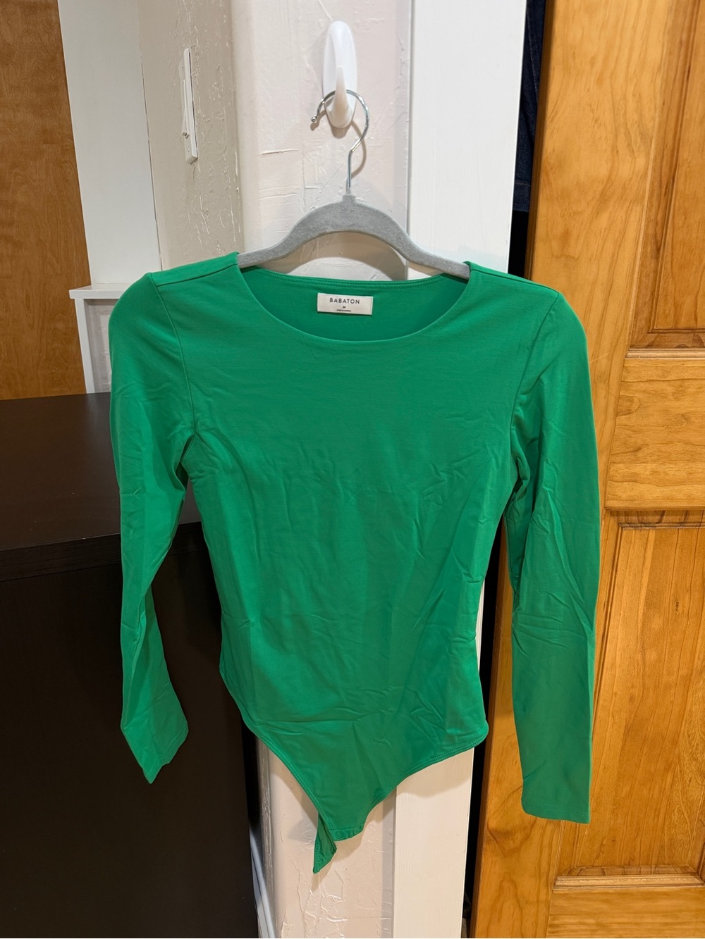 Babaton Kids Green Long-Sleeve Bodysuit Top